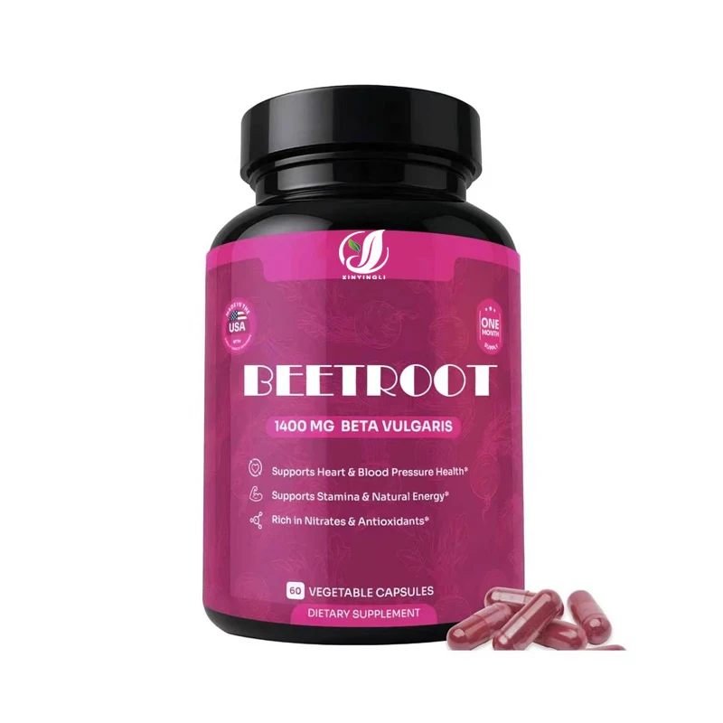 Organic Beetroot Capsules -1400mg Beetroot Powder for Natural Energy and Endurance Support, Non GMO