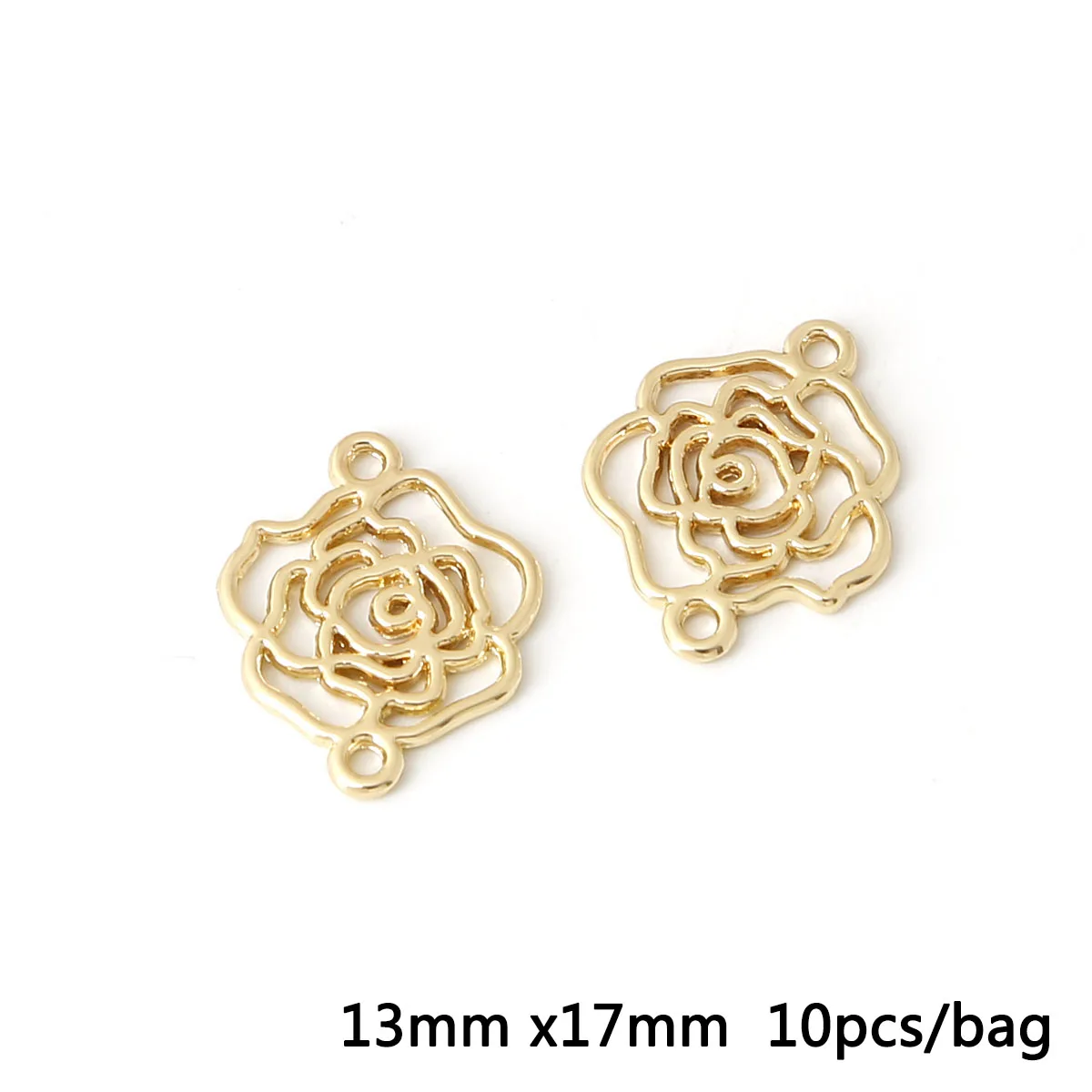 

10pcs Antique Gold Charms Connector Jewelry Making Earring Bracelet DIY Handmade Craft Findings Accessories