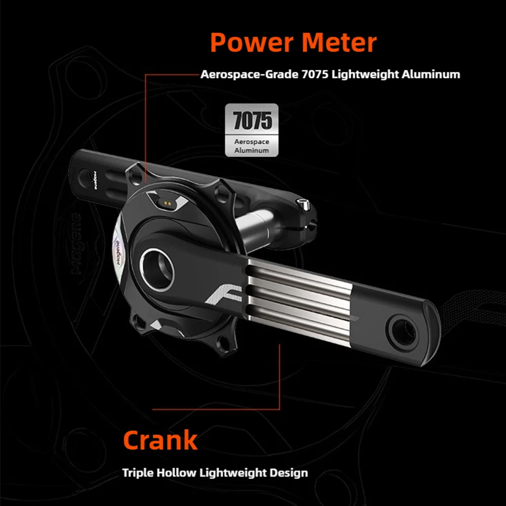 Magene PES P515 Spider compteur de puissance manivelle 110 BCD 4 boulons 24mm broche en acier ANT Plus chaîne de pédale Bluetooth Compatible