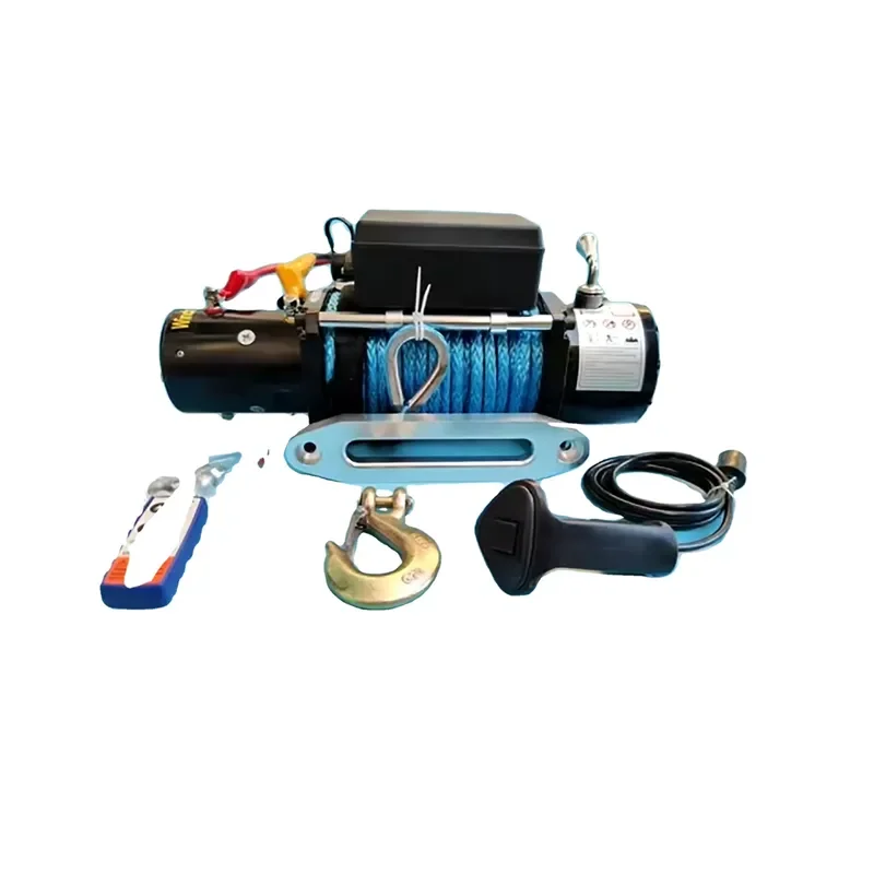 Heavy Duty 12V 24V Electric Winch 9500lb 12000lb Portable Wireless Remote Control for Off Road Truck SUV Jeep Recovery Gear