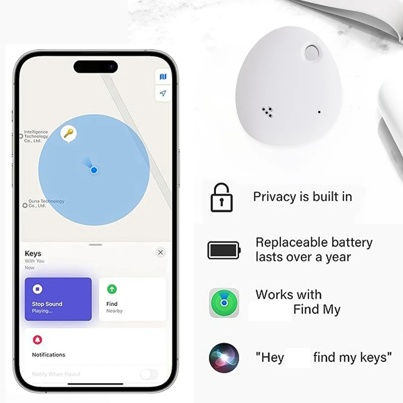 Smart-For Airtag Anti-Lost Device Find My Global Positioning Pet Tracker สําหรับผู้สูงอายุและเด็ก (2 แพ็ค)