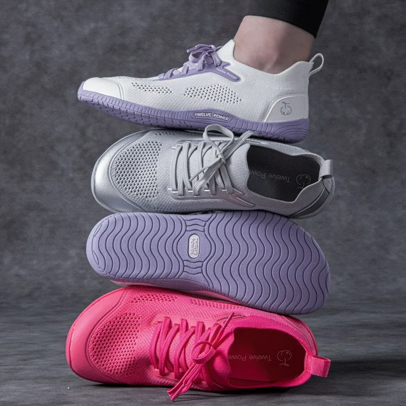 

Профессиональные женские кроссовки для тяжелой атлетики, бело-розовые, для приседаний и становой тяги, дышащие, сетчатые, для фитнеса и йоги