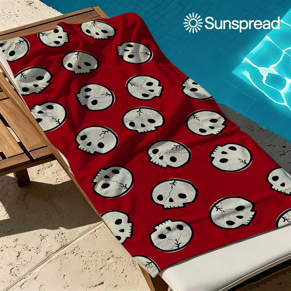 Quick Drying Skulls Reaper Microfiber Beach Towel Light Weight Soft Absorbent Bath Towel for Swimming Yoga Camping Beach