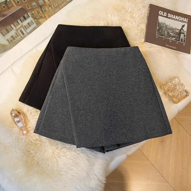Skirts Women New Autumn Fashion Korean Style Popular Cozy Femme Solid Simple A-line Chic Elegant Ladies All-match Casual Soft