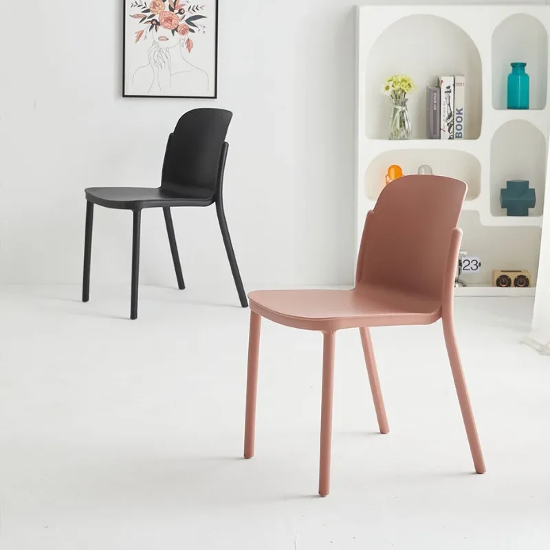 Plastic chair, thickened, back chair, home, creative, single, simple, stackable, dining chair