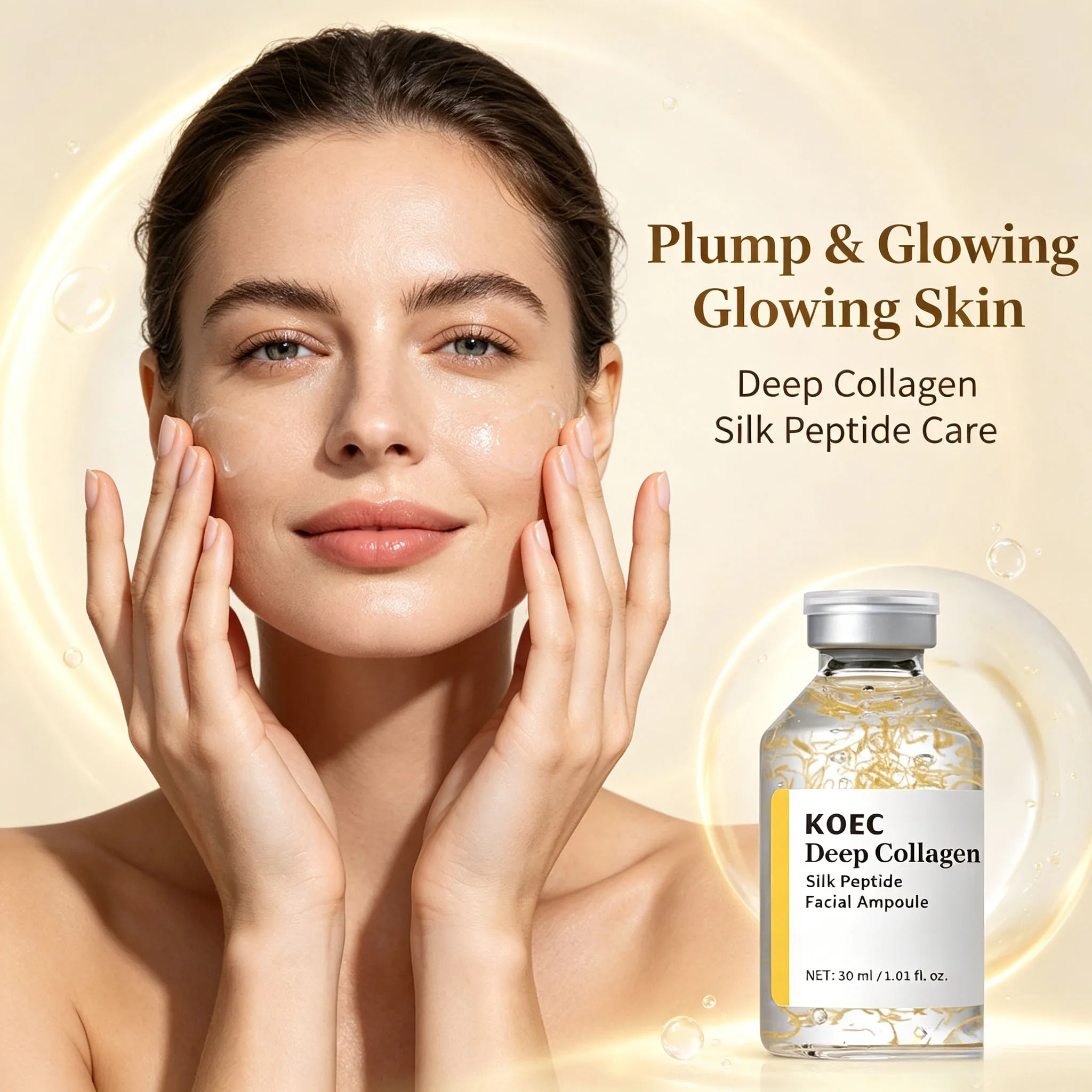 Collagen Peptide Anti-Aging Ampoule | Silk Protein Serum For Skin Tightening & Elasticity Boost