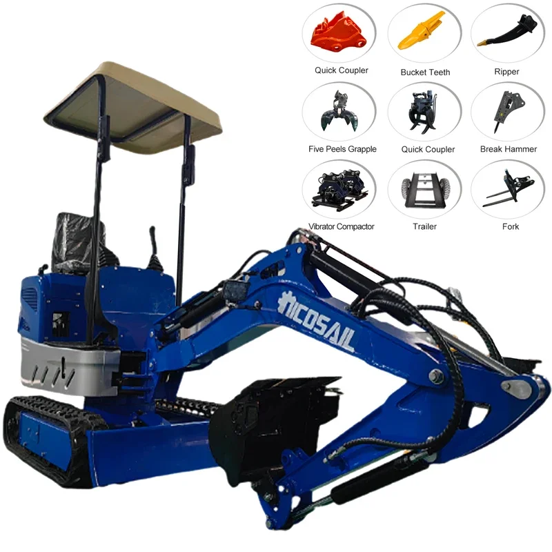 

Mechanical Customization Mini Excavator 1.2 Ton Hydraulic Tracked Mini Excavator for Sale on Farm and Factory Mini Excavators