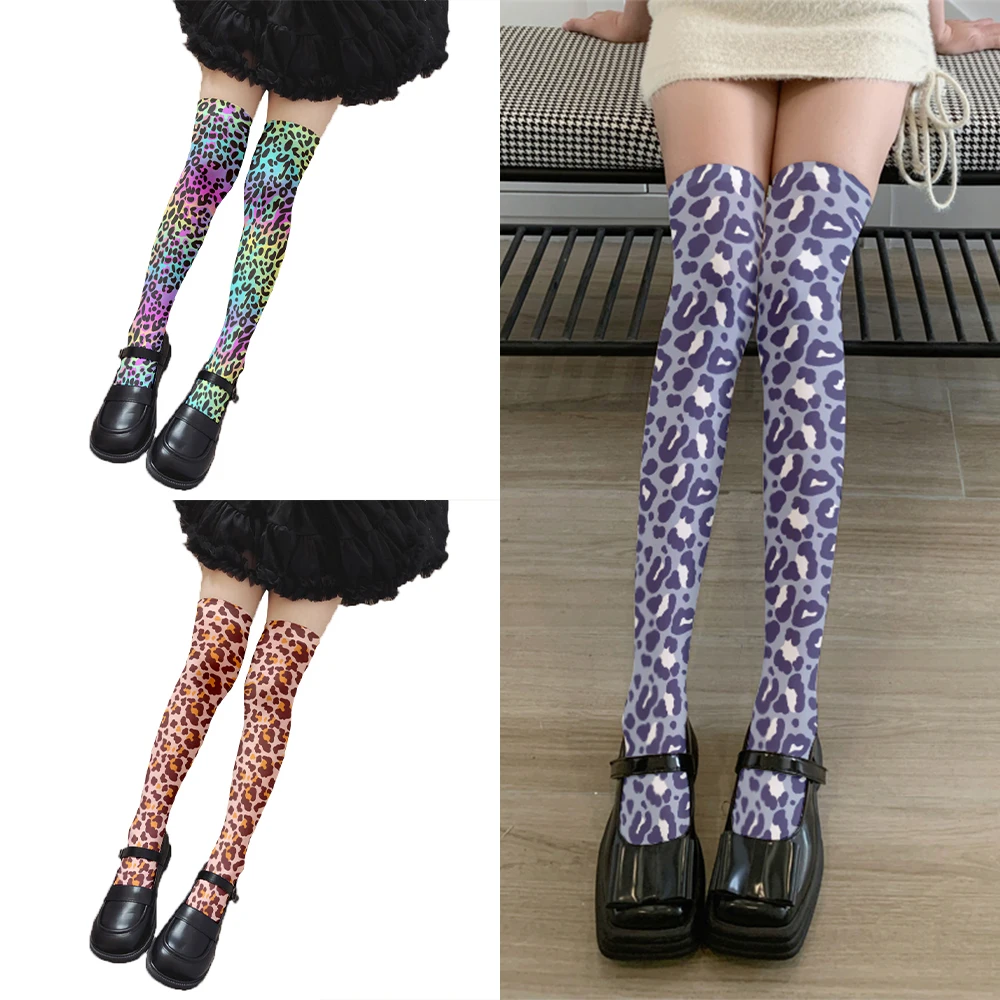 

Sexy woman leopard print over-the-knee socks fashion charming stretch knee socks explosive stockings Cosplay holiday gift