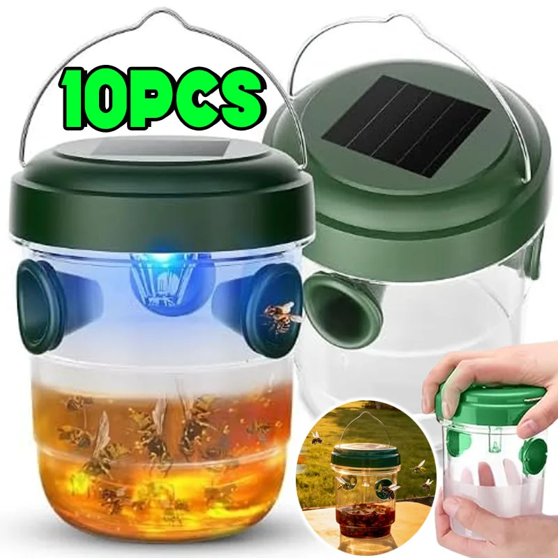 1-10pcs Indoor Outdoor Reusable Garden Fruit Fly Catcher Pest Control Tools Large Wasp Traps Waterproof Hanging Hornets Trap