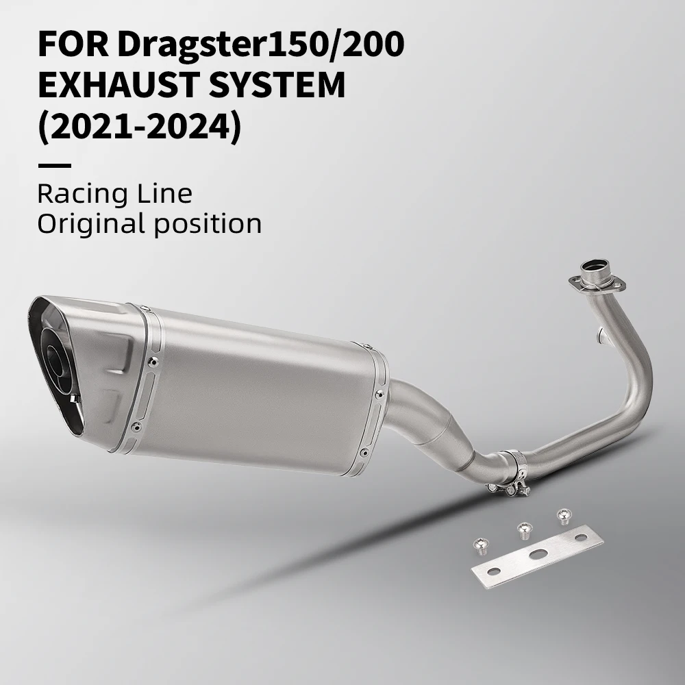 

Motorcycle Full Systems Exhaust Escape Moto Special accessories Link Pipe Slip On For Italjet Dragster 125 200