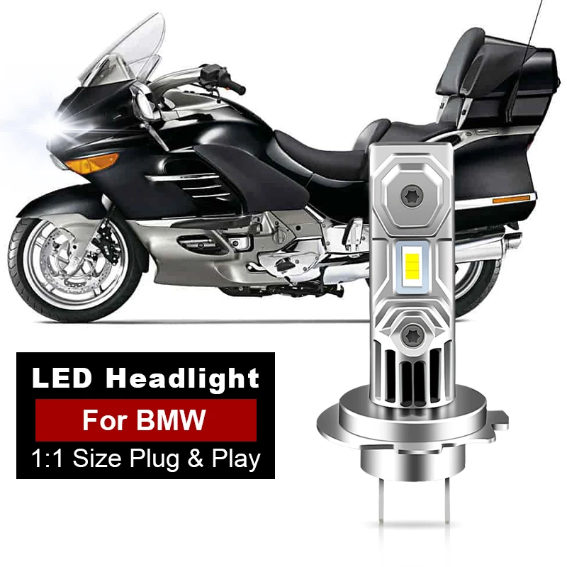 1/2PCS H7 LED Headlight Bulbs High Lumen 12V For BMW K1200LT Honda RVT1000R Suzuki Burgman400 Piaggio BV350 Kawasaki Ninja ZX6R