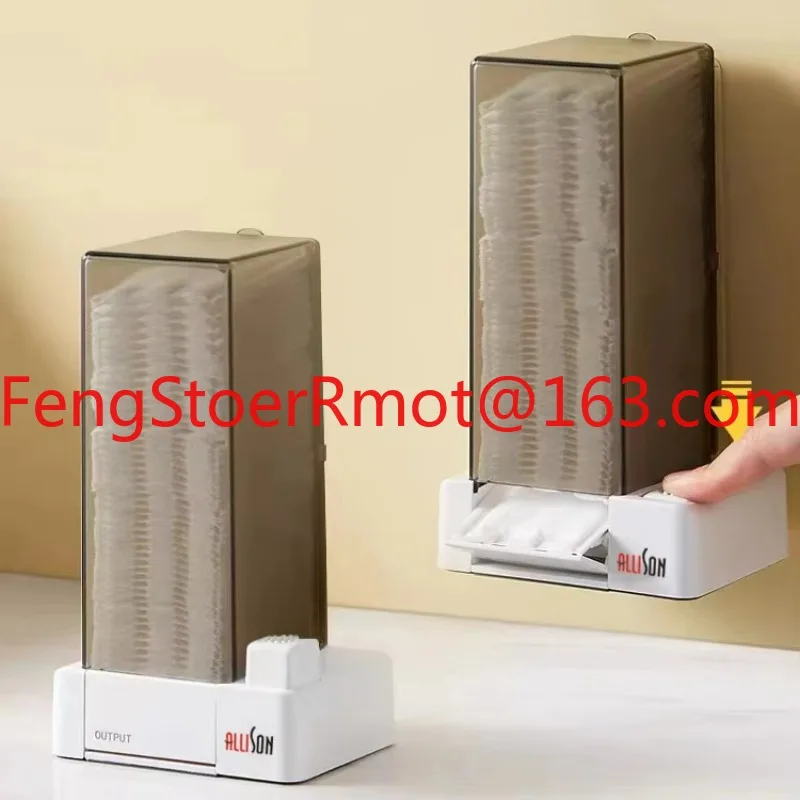 Plastic storage device, automatic storage, cosmetic remover, transparent cotton pad, rectangular bracket.