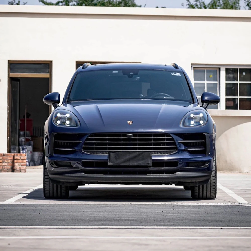 Roll Vinyl Pembungkus Mobil Biru Midnight Metalik Mengkilap Tinggi PET untuk Seluruh Bodi