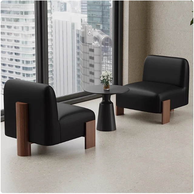 Modern Minimalist Solid Wood Leisure Chair For Hotel Hall And Guest Room