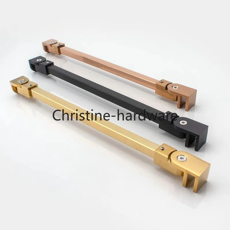 

8-10mm Glass Door Swaying Prevention Adjustable Joint Glass Clamp Wall to Glass Shower Enclosure Fixing Bar Bracket