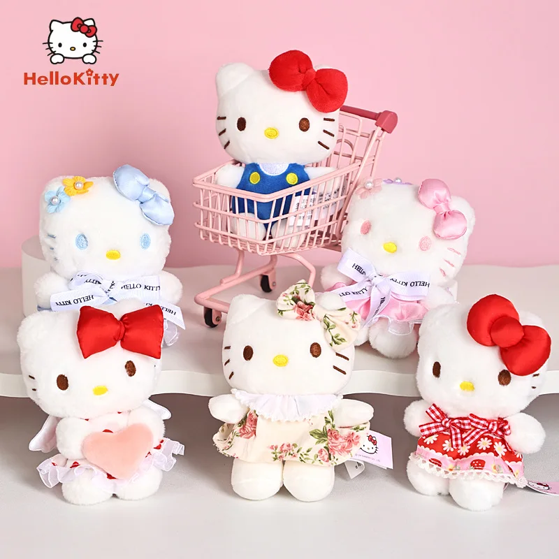 Miniso حقيقية سانريو hellokitty لطيف KT القط سلسلة مفاتيح من الكرتون قلادة كاتي القط المدرسية شنقا حلية قلادة