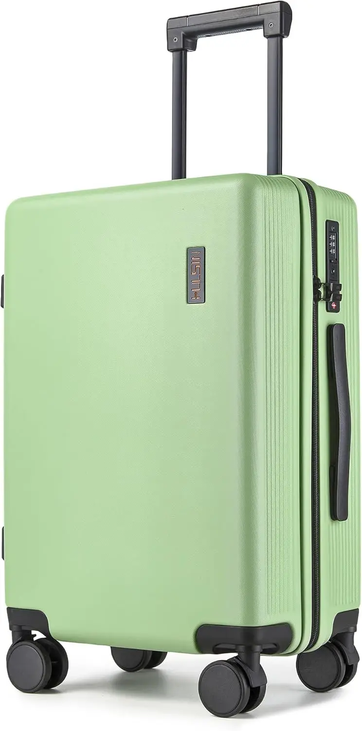 

Чемодан для ручной клади 22x14x9 дюймов, одобренный авиакомпаниями, 20-дюймовый, с жестким корпусом, на колесиках-спиннерах и с замком TSA (зеленый)