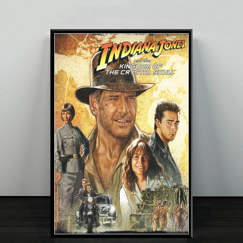 Indiana Jones Classic Movie Series, Print Art Canvas Poster,Living Room Decor, Home Wall Picture