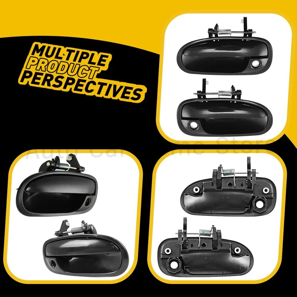 NEW Front Outside Door Handles Set LH RH Smooth Black for 1996-2000 Honda Civic EK3 EK9 72180S04J01, 72140S00004