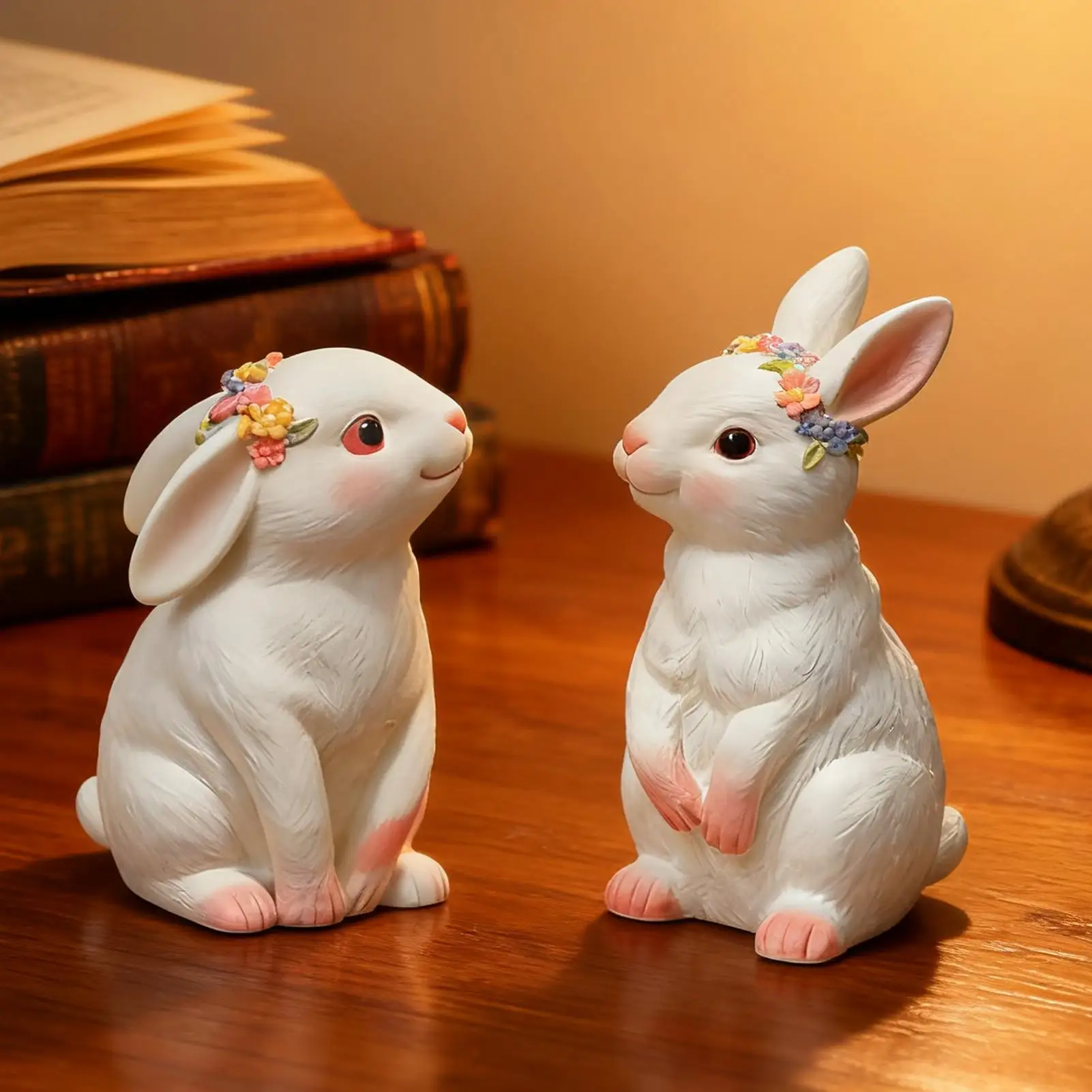

Silicone Candle Molds Cute 3D Rabbit Figurines 2 Pieces Bunny Candle Craft Molds for Plaster Chocolate Clay Living Room Bedroom
