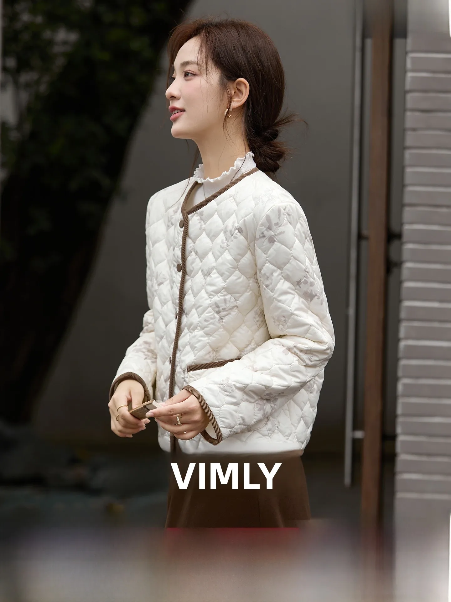 

Утепленная хлопковая куртка с флисовой подкладкой для женщин, осенне-зимняя верхняя одежда, с принтом в стиле пэчворк, теплая, прямого кроя, из нейлоновой ткани