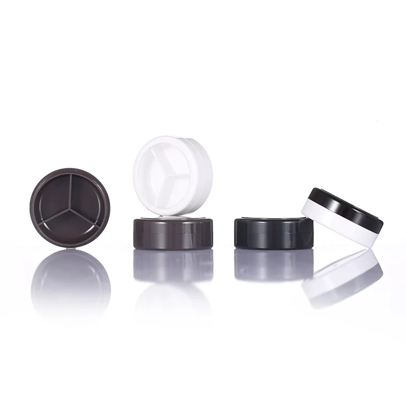 

100pcs Mini Black Cream Jars Cosmetic Sample Make Up Jar Paint Lip Balms Ointment Empty Container