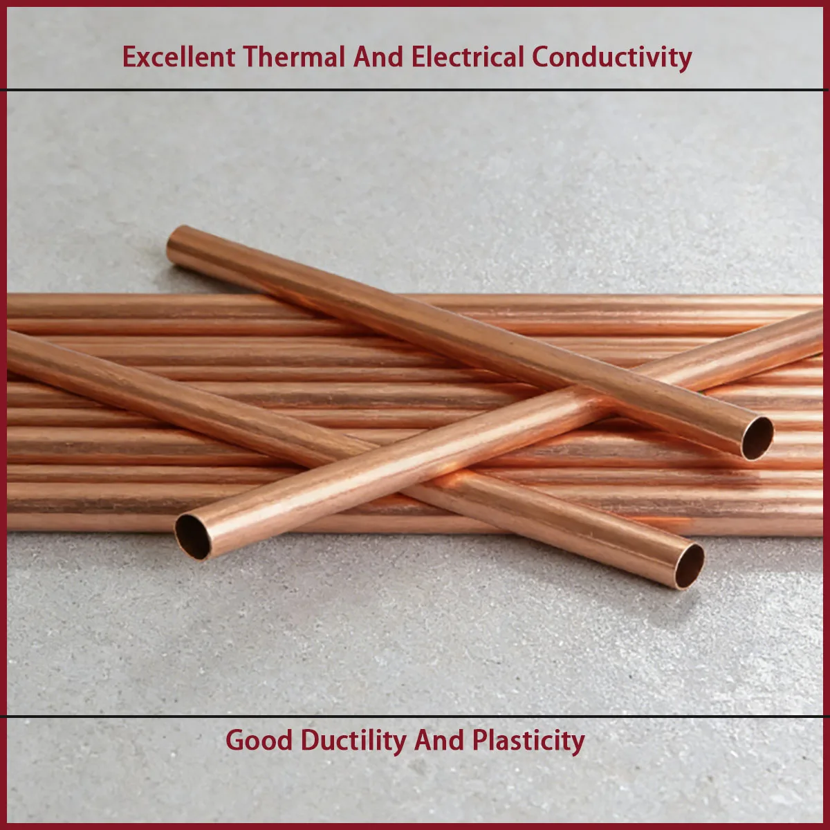Round copper tube with a diameter of 1.5-16mm is used for air conditioning refrigeration, pipeline transportation, etc