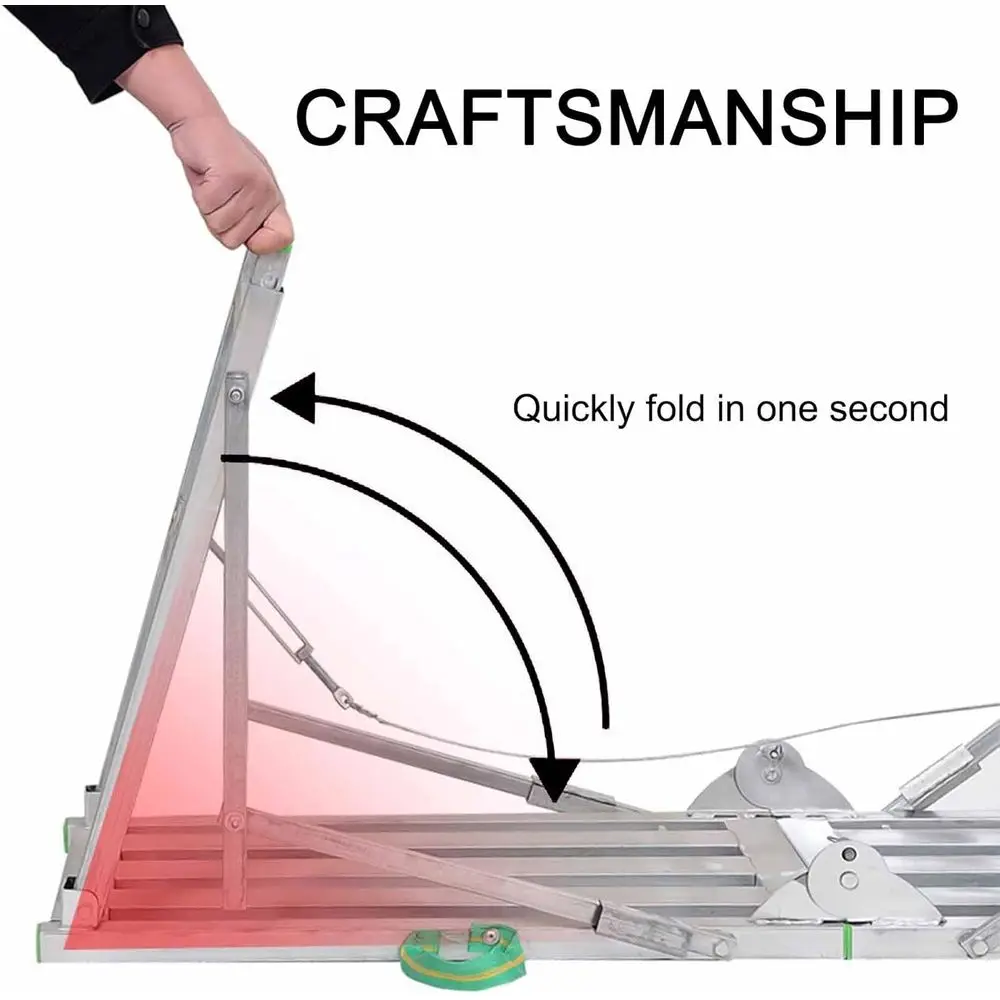 Portable Steel Scaffolding Platform for RV Maintenance and Painting, Adjustable Height, 140x30cm, Single Color