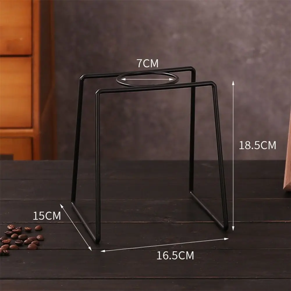 Black Coffee Filter Cup Holder Iron Support Coffee Filter Paper Rack Cafe Coffee Supplies Hand Made Coffee Rack Indoor Outdoor