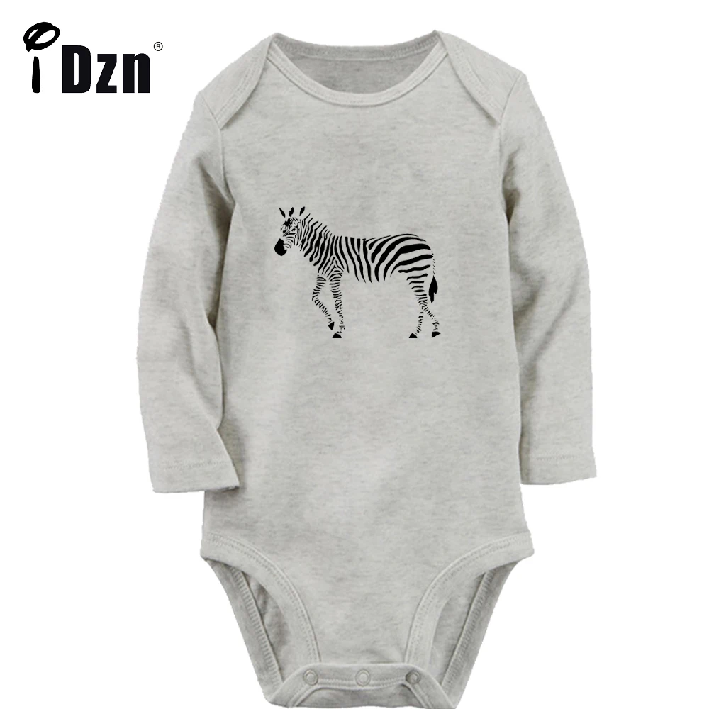 

iDzn NEW I'm Cute Baby Boy Fun Animal Rompers Baby Girl Cute Little Zebra Bodysuit Infant Long Sleeves Jumpsuit Newborn Clothes