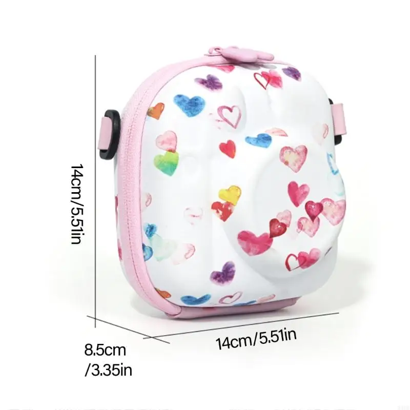 CAMERA BAG MET MODUSBAAR HART PRINTS TAG VOOR MINI 7+/99/11/10/INGEVOEREN