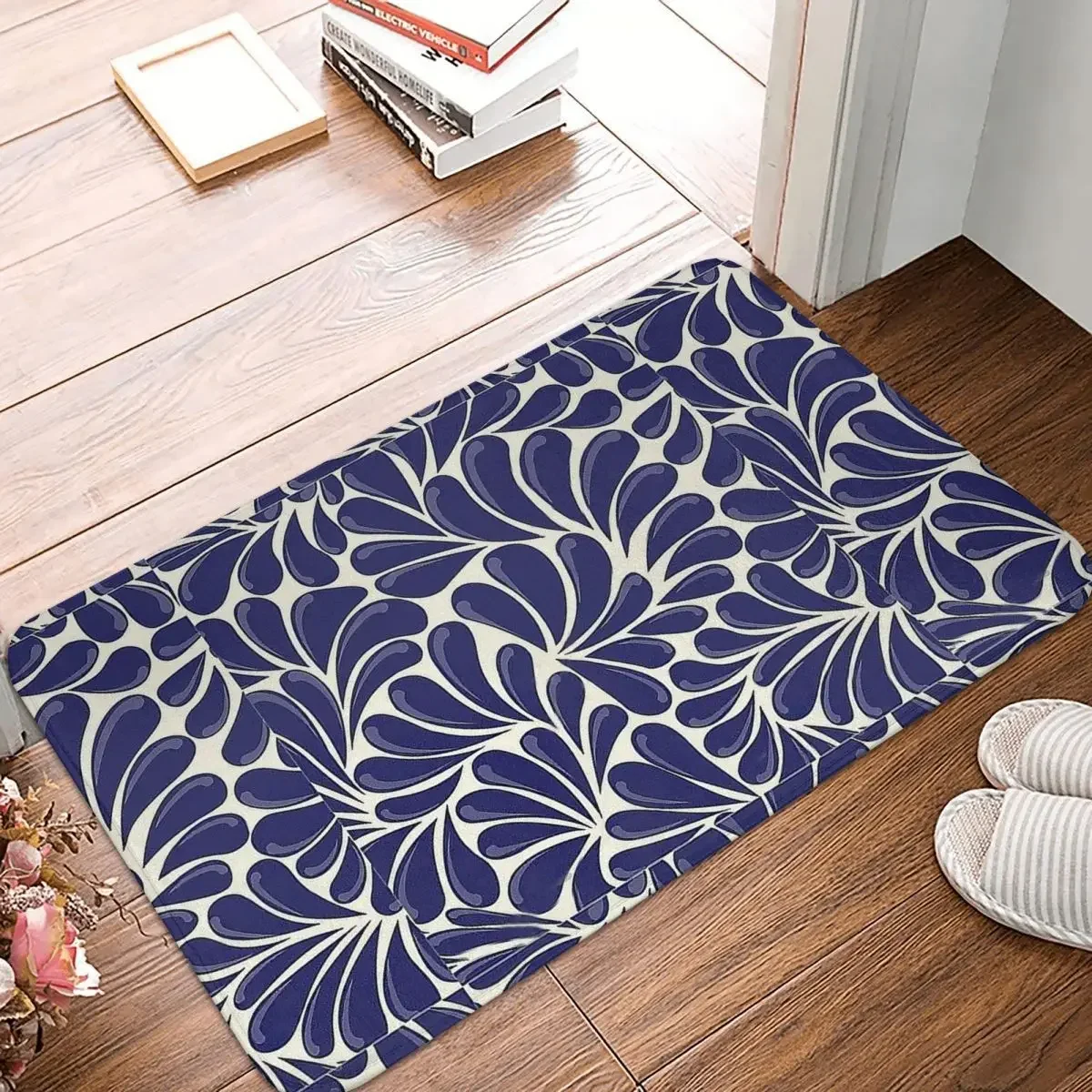 Mexican Style Non-slip Doormat Traditional Talavera Style Pattern Puebla Carpet Bath Kitchen Mat Welcome Flannel Decor Ffxiv