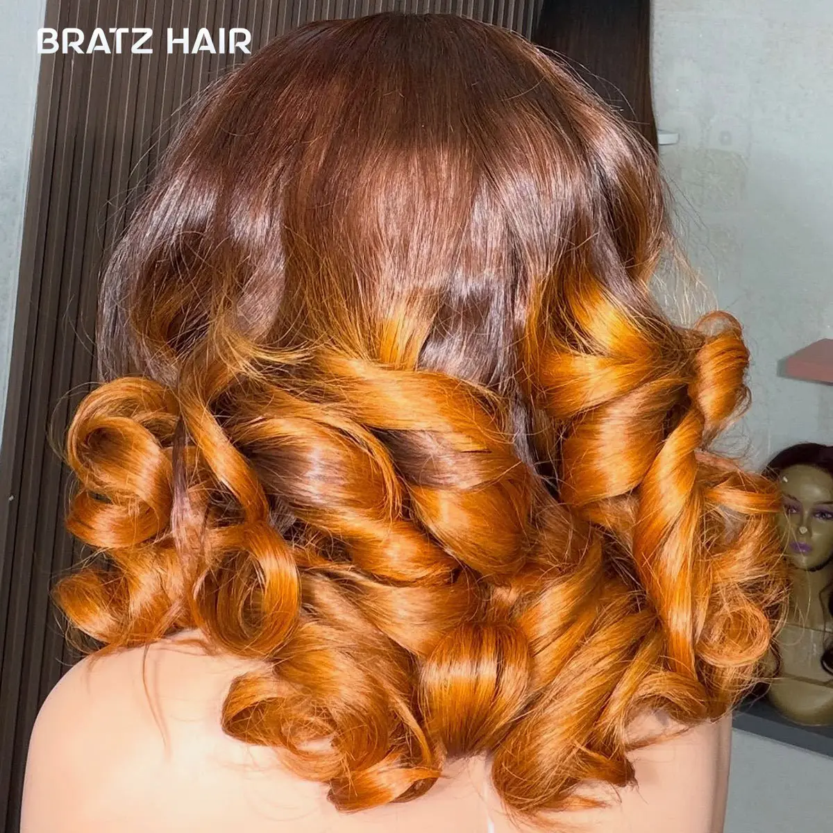450 High Density Glueless Wig Ready to Wear Ombre Brown Blonde Loose Body Wave Bangs Wig Human Hair 3x1 Closure Fringe Wigs