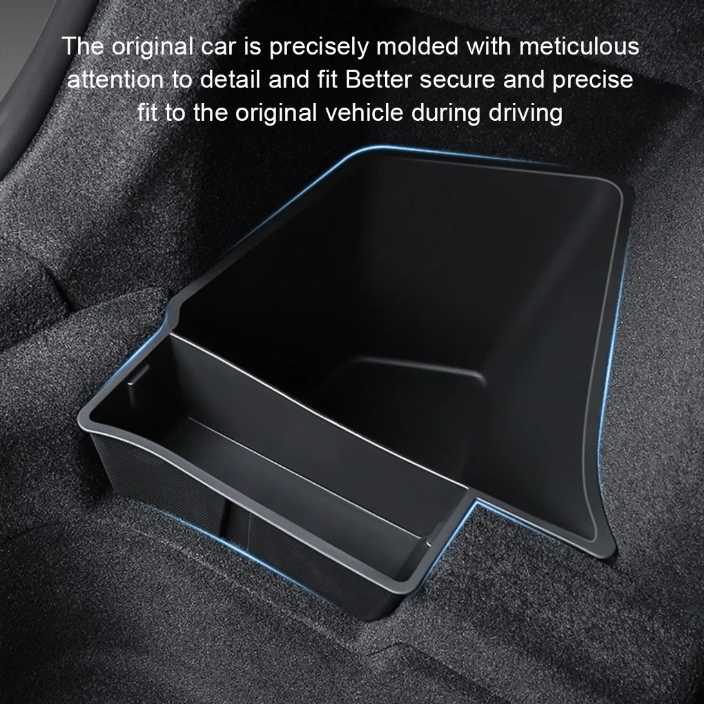 New For Tesla Launch Model Y Juniper 2025 Rear Trunk Side Storage Box Cargo Organizer TPE Bin Box Car Accessories