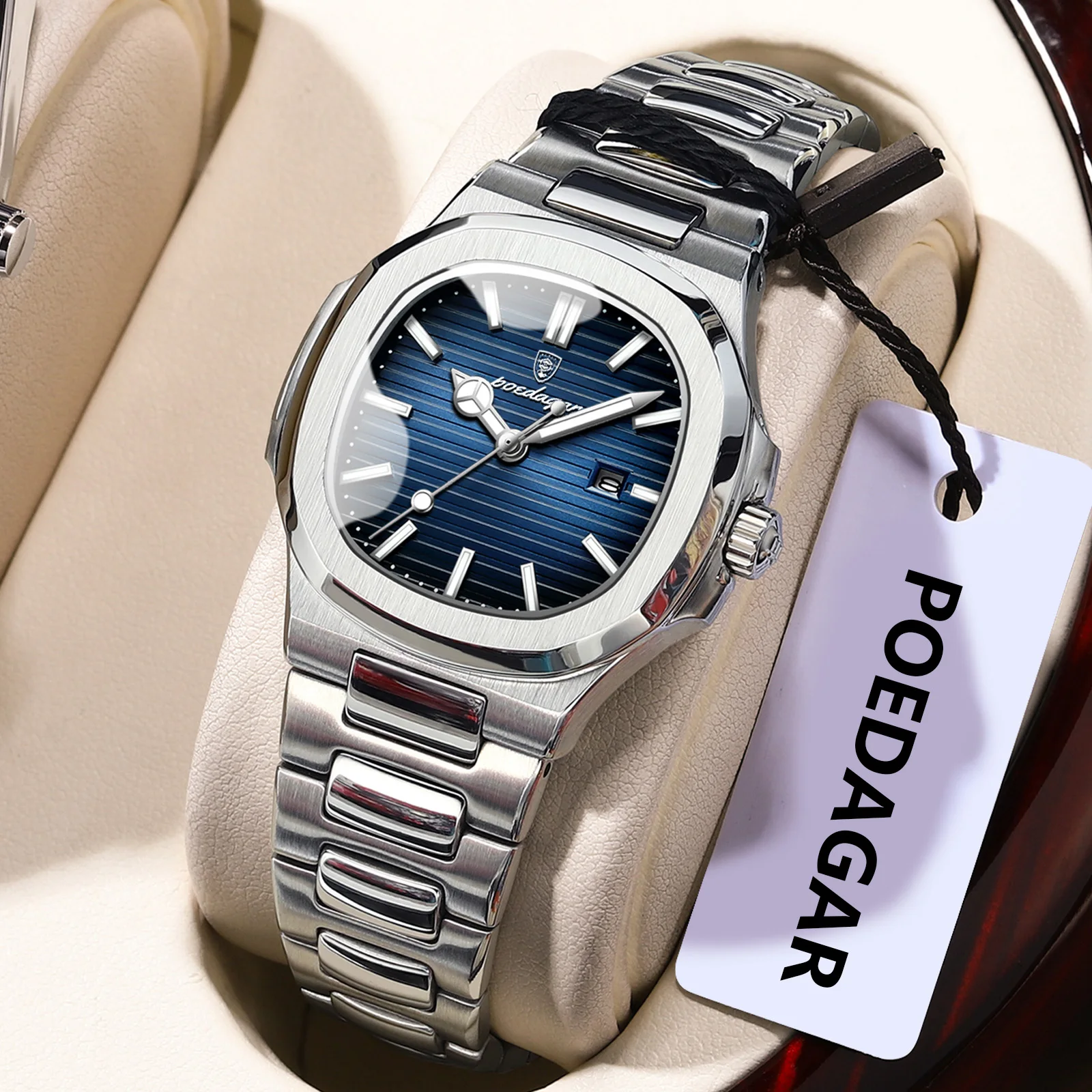 

POEDAGAR Топ Роскошные Женские Часы Водонепроницаемые Светящиеся Дата Повседневные Женские Наручные Часы Из Нержавеющей Стали Модные Кварцевые Женские Часы