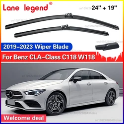 2x For Mercedes Benz CLA Class C118 W118 2019 - 2023 Car Front Wiper Blade Windshield Windscreen Window Brushes 24