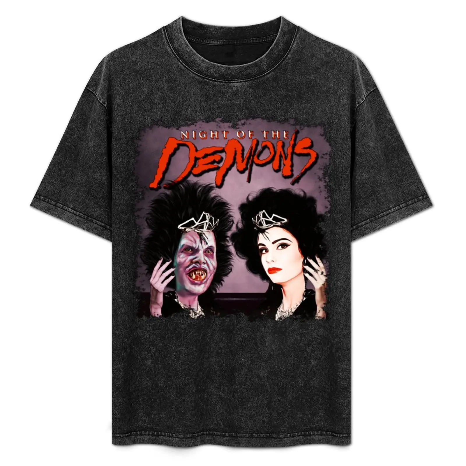 

Night of the Demons T-Shirt Basic Plain Short Sleeve Crew Neck Tee