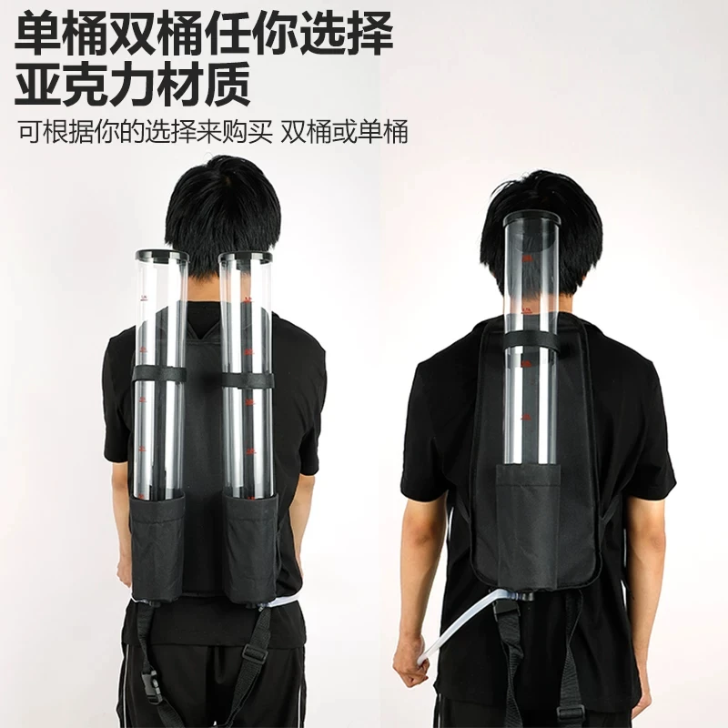 Backpack wine cannon beverage beer machine 3 liters 6 liters double tube wine dispenser wine rack outdoor bar special supplies