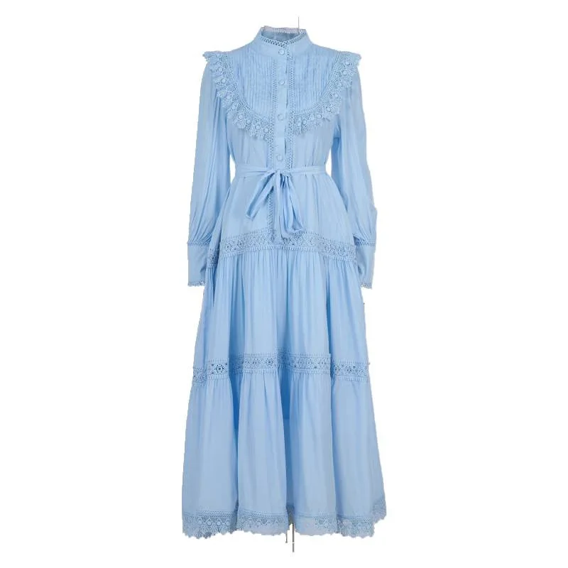 Street Sle Brodé irt Dr Minceur Lanterne Sve Taille ample Longue Sve Thiened Spring Faion pour d'âge moyen...