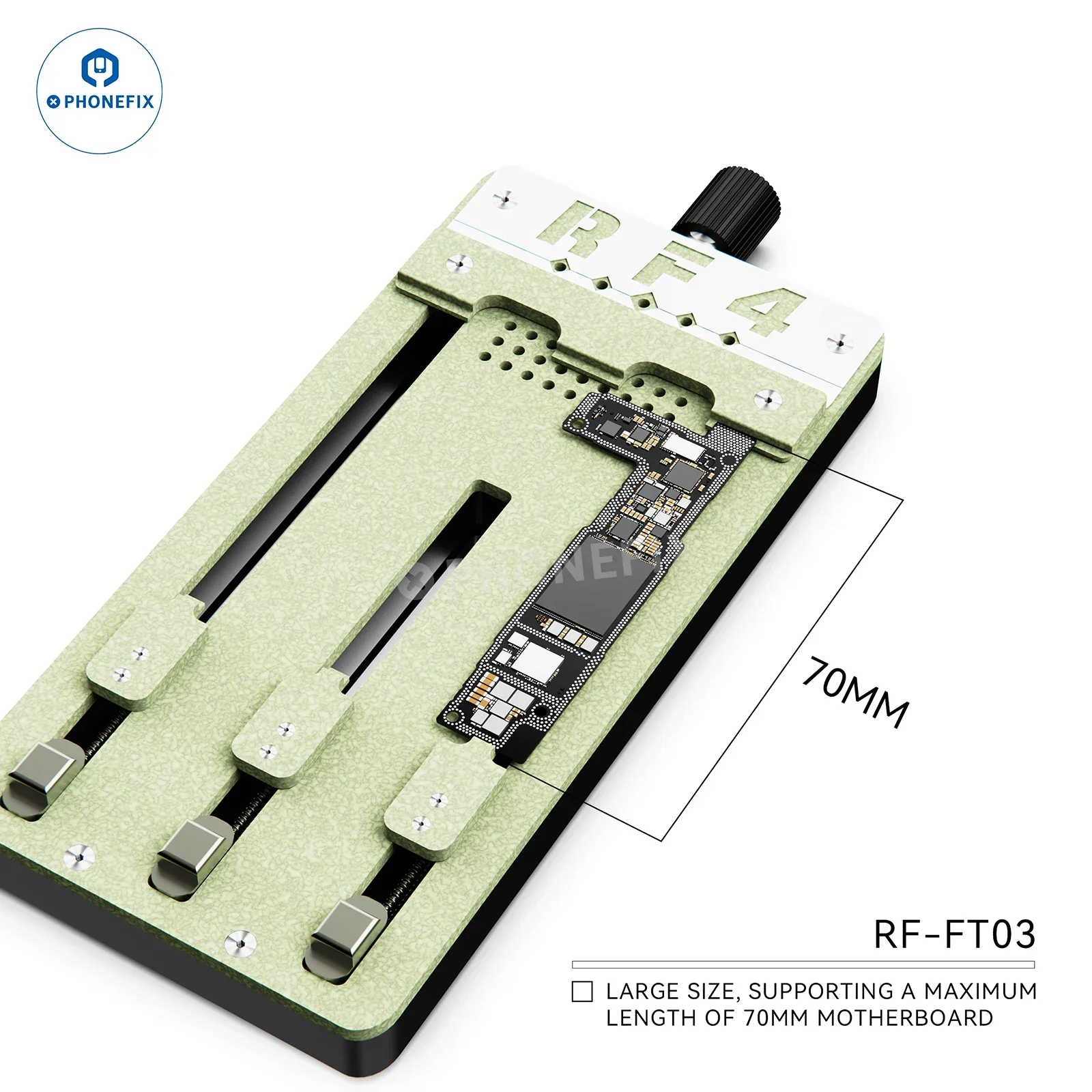 RF4 RF-FT11 สามการ์ดคงที่ PCB ผู้ถือติดตั้งชิป IC บัดกรีสามแกน Clamp สําหรับโทรศัพท์แล็ปท็อปแท็บเล็ตซ่อมเมนบอร์ด