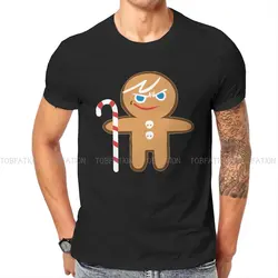 Gingerbrave Cookie Run Kingdom Men Polyester T Shirt Vintage Grunge O-Neck TShirt Harajuku Streetwear