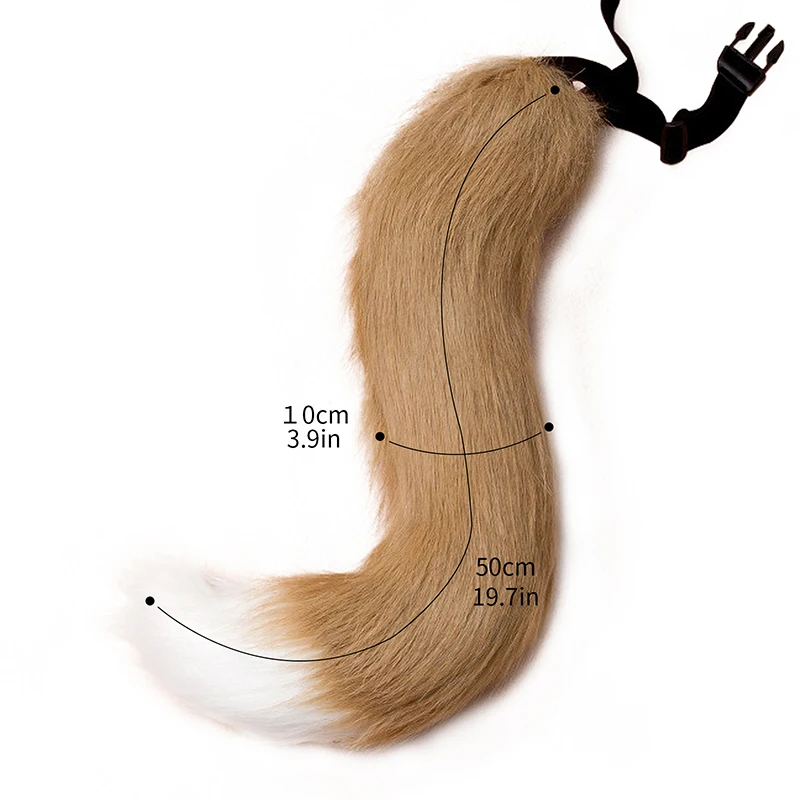 Neue Halloween-Party einstellbare Simulation Fuchs Schwanz Plüsch Fuchs Ohren Haarband Cosplay Anime Ausstellung Dress Up Zubehör – Detail 17