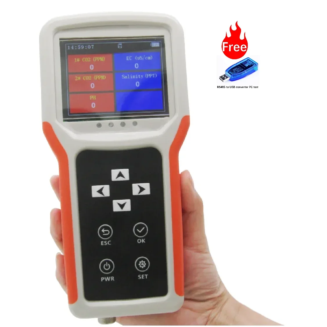Data Logger Rechargeable Handheld Multi Parameter Water Quality Sensor Water Quality Monitor