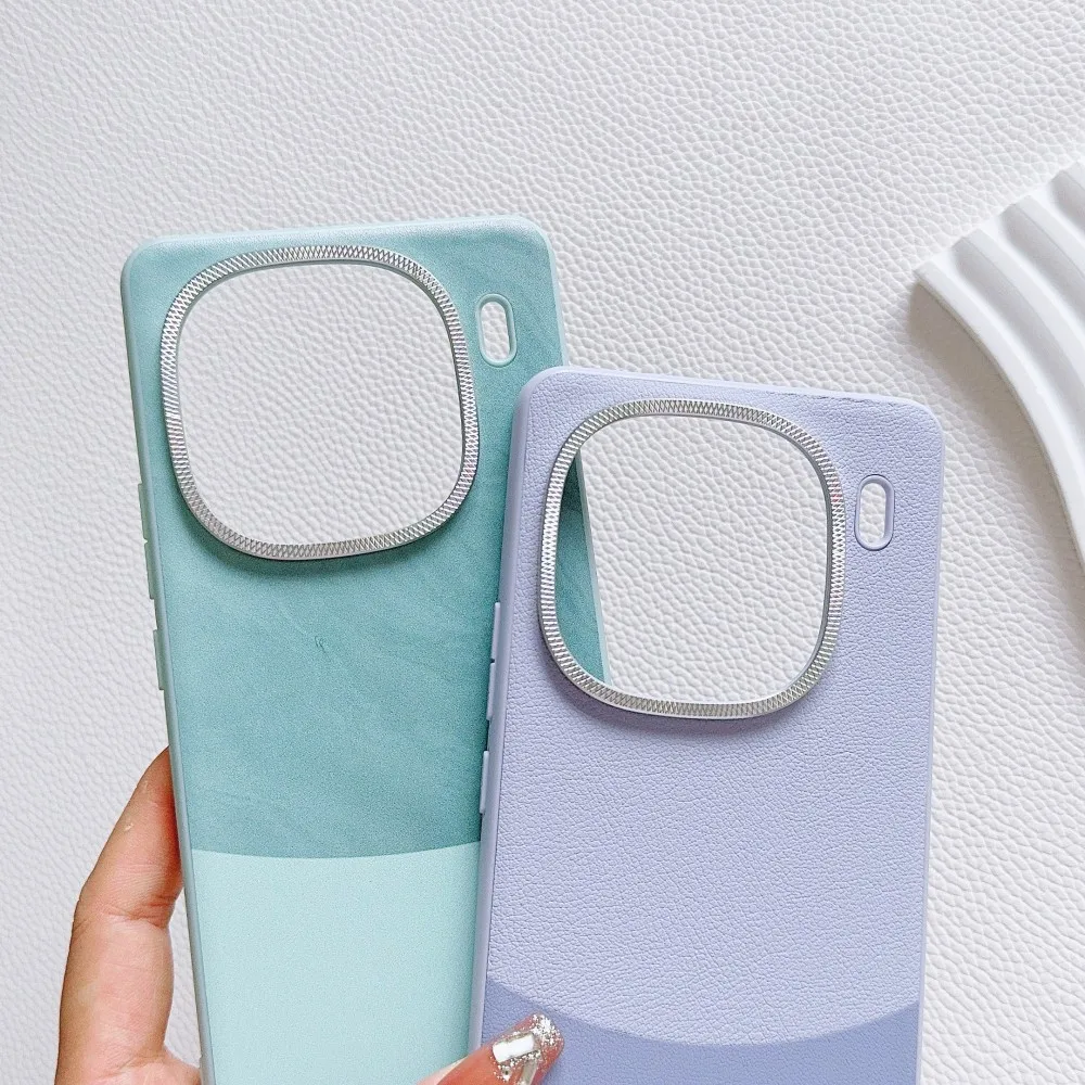 حافظة لهاتف VIVO IQOO 13 Pro موضة جديدة من جلد البولي يوريثان غطاء خلفي واقٍ لهاتف IQOO 12 Pro 13Pro غطاء كامل للهاتف