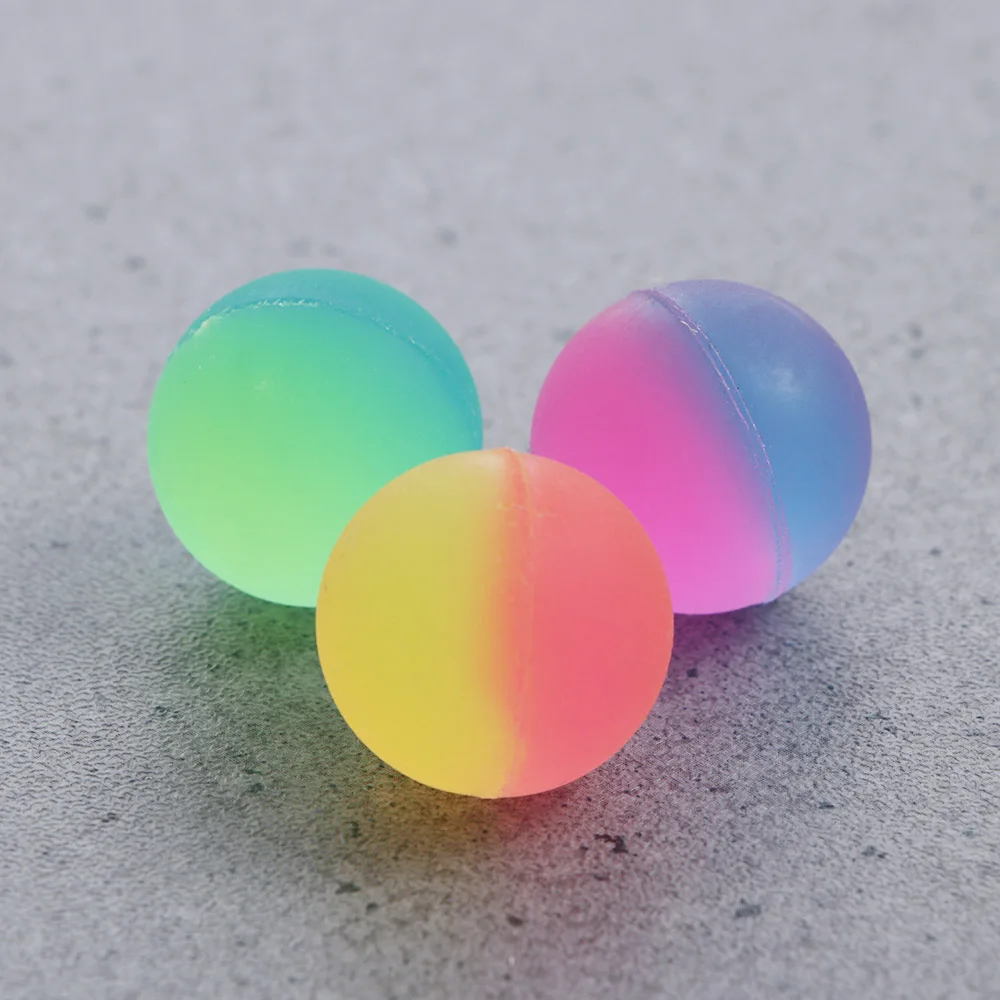 10Pcs 25MM Children\'s Education Outdoor Sports Hand-eye Coordination Bouncy Ball Two-color Frosted Toy Balls Air Bounce Fun Toys