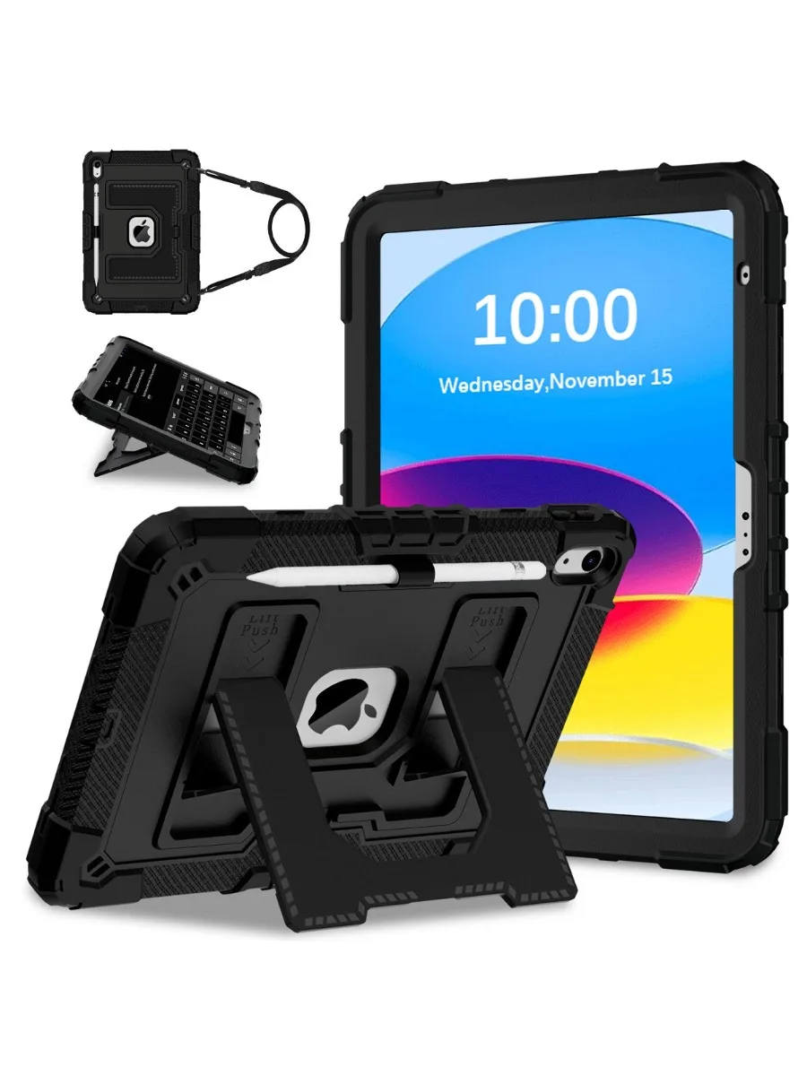 Etui na tablet Funda do iPadów 10., 11., 12. generacji, Air5, Air11, Air13, z funkcją podstawki i ochroną, do iPadów 10.2 9., 8., 7. generacji, Mini 7, 6 — zdjęcie produktu 7