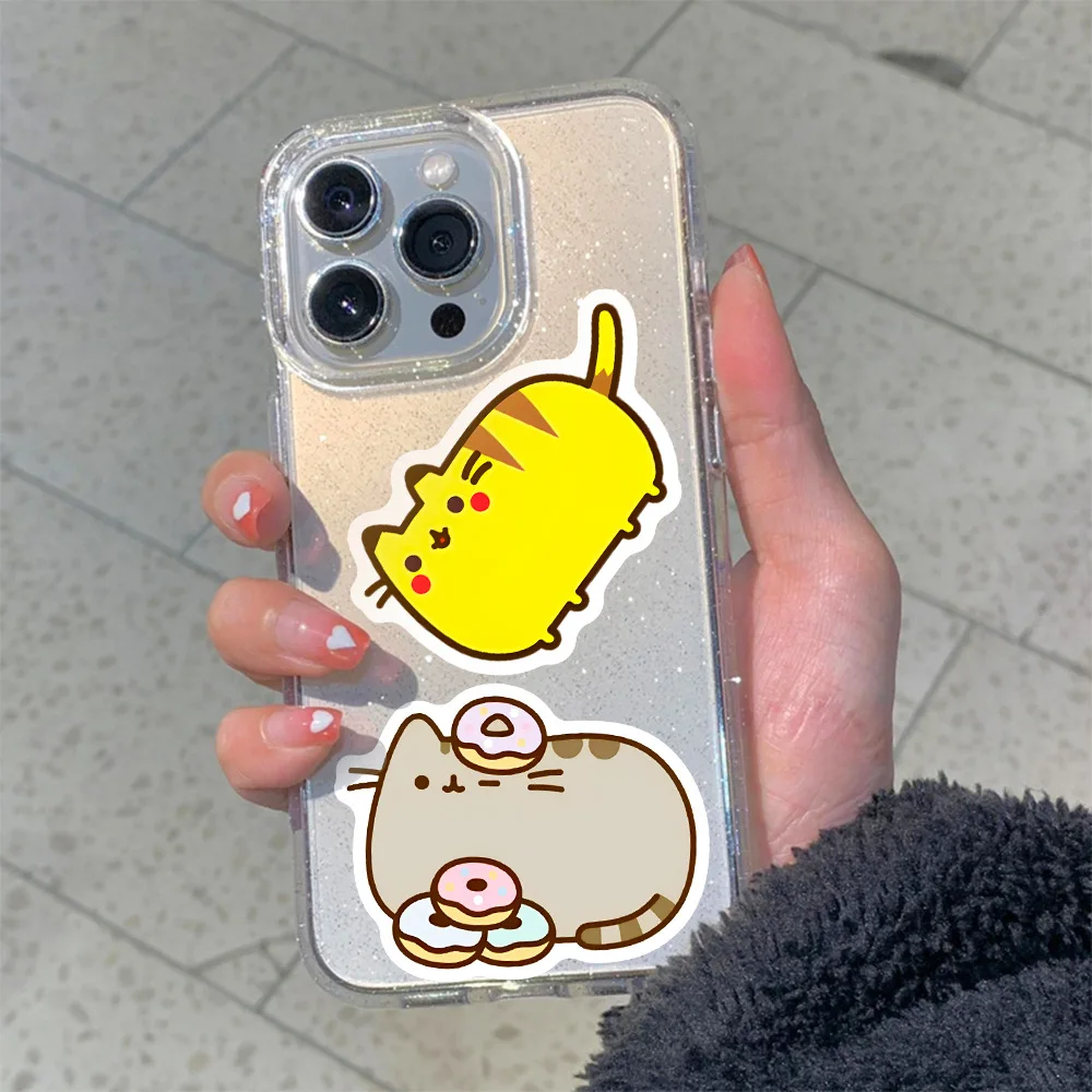 50 Stück Pusheen Anime-Aufkleber, wasserdicht, für Graffiti, Skateboard, Notizbuch, Handy, niedliche Dekorationsaufkleber, Spielzeug – Detail 8