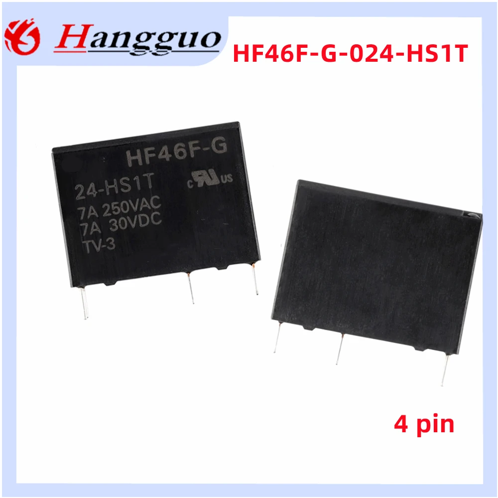 5PCS/Lot Original HF46F-G-005/012/024-HS1T 4-pin set of normally open ultra-small medium power relays