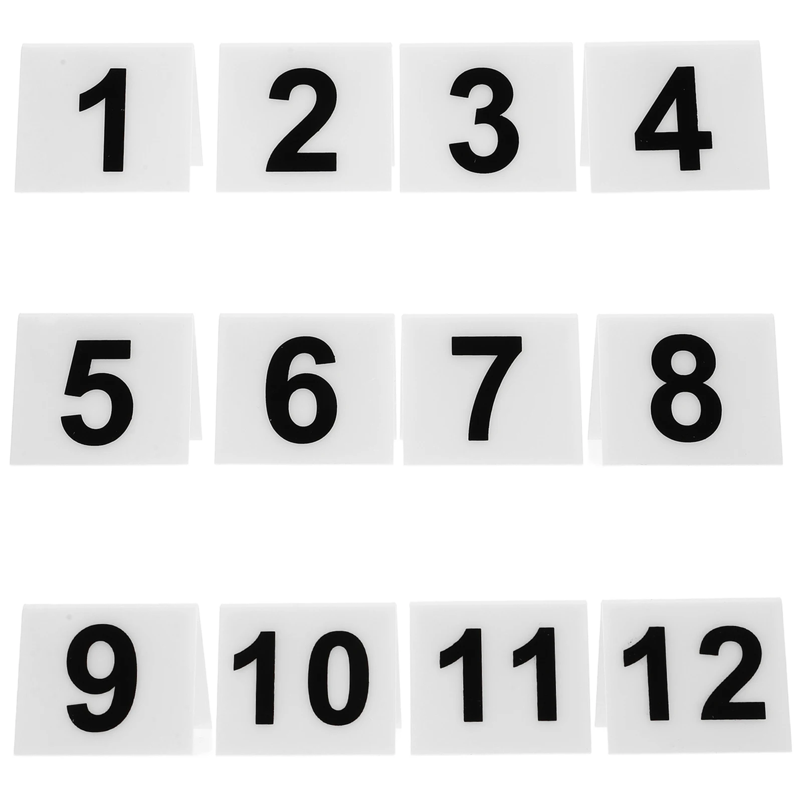 

12 Pcs Werewolf Number Plates Acrylic V Shaped Reusable Table Numbers Crime Scene Detective PartyMarkers Theme Props