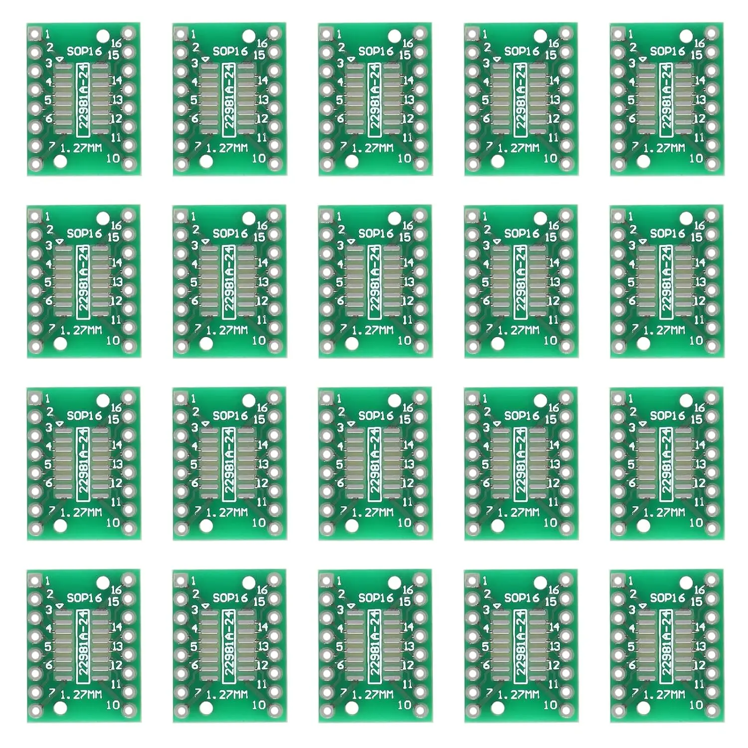 SOP16 SSOP16 TSSOP16 to DIP16 PCB Pinboard SMD to DIP Adapter PCB Proto Board 0.65mm/1.27mm to 2.54mm DIP Pin Pitch PCB Board